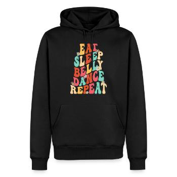 Danse orientale Danse orientale Manger dormir Danse orientale - Sweat à capuche Premium bio Homme - noir - Devant - Nico (187cm)
