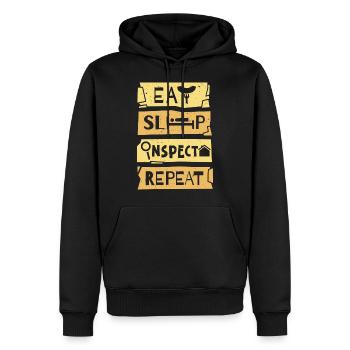 Home Inspector Eat Sleep Inspect - Men’s Premium Organic Hoodie - black - Front - Nico (187cm)