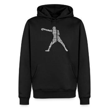 Boxen Bunt Boxsport Typografie Herren Jungen Boxer - Männer Premium Bio Hoodie - Schwarz - Vorne - Nico (187cm)