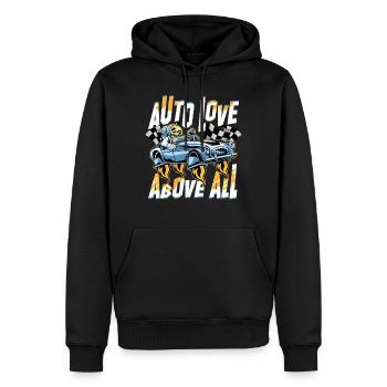 Petrolhead Auto Tuning Auto Love Above All - Männer Premium Bio Hoodie - Schwarz - Vorne - Nico (187cm)