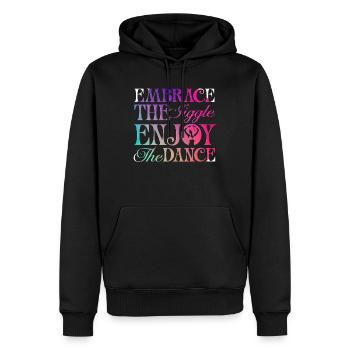 Belly Dance Belly Dancer Embrace The Jiggle - Men’s Premium Organic Hoodie - black - Front - Nico (187cm)