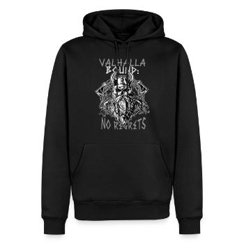 Culture païenne viking - Sweat à capuche Premium bio Homme - noir - Devant - Nico (187cm)