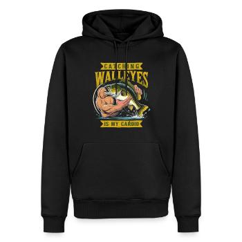 Glasaugenbarsch Zander Catching Walleyes - Männer Premium Bio Hoodie - Schwarz - Vorne - Nico (187cm)