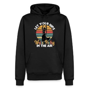 Danse orientale Danseuse orientale Laissez vos hanches écrire de la poésie - Sweat à capuche Premium bio Homme - noir - Devant - Nico (187cm)