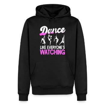 Poledancing Dance Like Everyones Watching - Men’s Premium Organic Hoodie - black - Front - Nico (187cm)