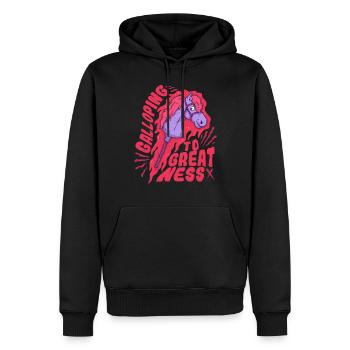 Hobby Horsing Steckenpferde - Männer Premium Bio Hoodie - Schwarz - Vorne - Nico (187cm)