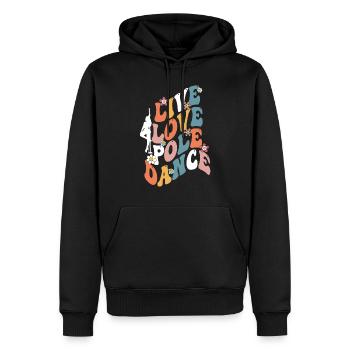Pole Dancing Poledancing Live Love Pole Dance - Men’s Premium Organic Hoodie - black - Front - Nico (187cm)