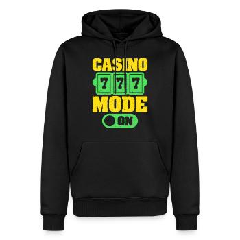 Mode fan de jeu sur casino - Sweat à capuche Premium bio Homme - noir - Devant - Nico (187cm)