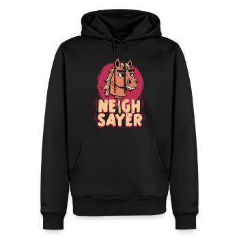 Hobby Horsing Hobby Horses Neigh Sayer - Sweat à capuche Premium bio Homme - noir - Devant - Nico (187cm)