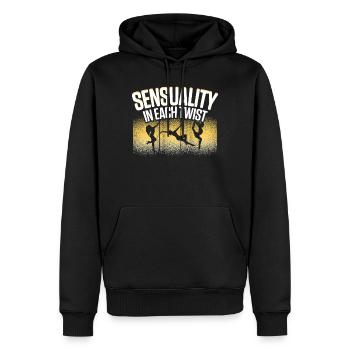 Pole Dancing Poleddance - Sweat à capuche Premium bio Homme - noir - Devant - Nico (187cm)