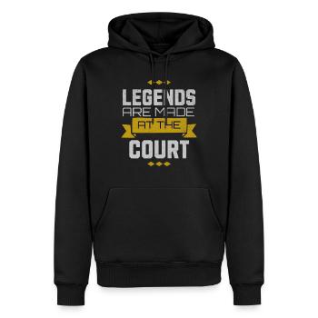Legends Tennis Court - Männer Premium Bio Hoodie - Schwarz - Vorne - Nico (187cm)