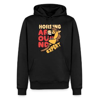 Hobby Horsing Hobby Horses Horsing Around Expert - Sweat à capuche Premium bio Homme - noir - Devant - Nico (187cm)
