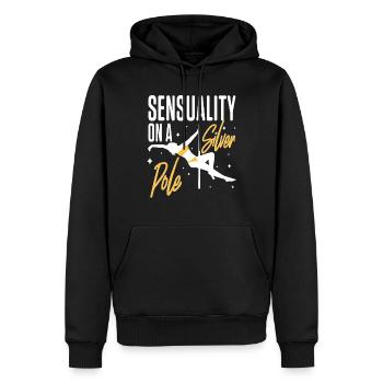 Pole Dancing Poleddance - Sweat à capuche Premium bio Homme - noir - Devant - Nico (187cm)