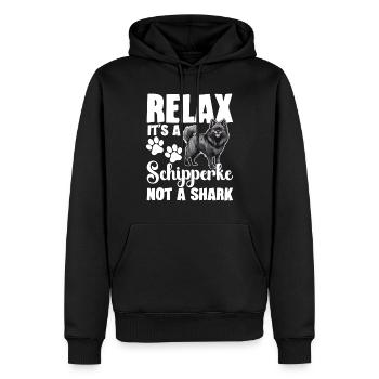 Entspannen Sie Es, Es Ist Ein Schipperke, Kein Hai - Männer Premium Bio Hoodie - Schwarz - Vorne - Nico (187cm)