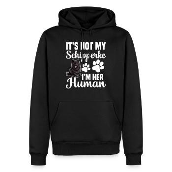 Es Ist Nicht Mein Schipperke, Ich Bin Ihr Mensch - Männer Premium Bio Hoodie - Schwarz - Vorne - Nico (187cm)
