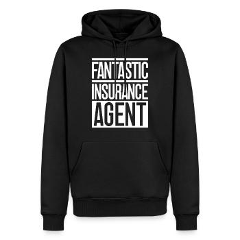Insurance Agent Costume Fantastic Agent Medicare - Männer Premium Bio Hoodie - Schwarz - Vorne - Nico (187cm)