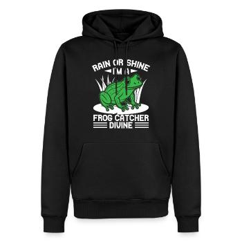 Frog Catcher Rain Or Shine I´m A Divine Frog - Männer Premium Bio Hoodie - Schwarz - Vorne - Nico (187cm)