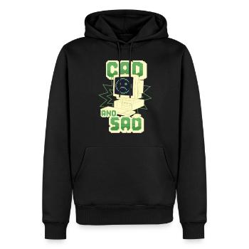 Engineer Engineering CAD And Sad - Men’s Premium Organic Hoodie - black - Front - Nico (187cm)