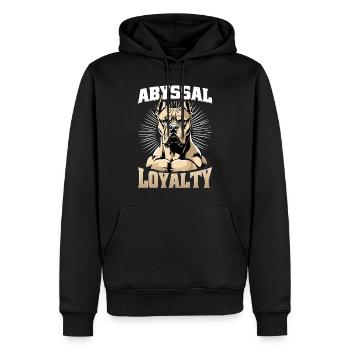 Cane Corso Chien Loyauté Abyssale - Sweat à capuche Premium bio Homme - noir - Devant - Nico (187cm)