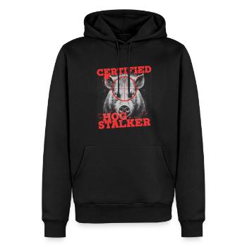 Sanglier Chasse au sanglier Chasseur de sanglier - Sweat à capuche Premium bio Homme - noir - Devant - Nico (187cm)