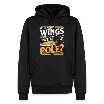 Stabhochsprung Stabspringer Stabhochspringer - Männer Premium Bio Hoodie - Schwarz - Vorne - Nico (187cm)