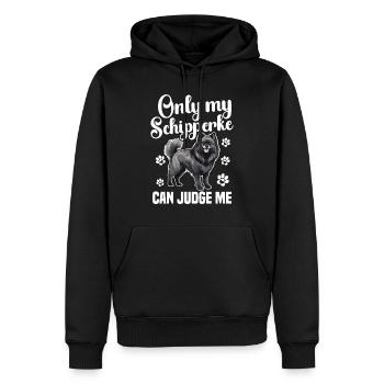 Nur Mein Schipperke Kann Mich Beurteilen - Männer Premium Bio Hoodie - Schwarz - Vorne - Nico (187cm)