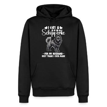 Ich Habe Einen Schipperke Für Meinen Mann, Den - Männer Premium Bio Hoodie - Schwarz - Vorne - Nico (187cm)
