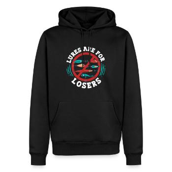 Flathead Catfish Lures Are For Losers - Men’s Premium Organic Hoodie - black - Front - Nico (187cm)