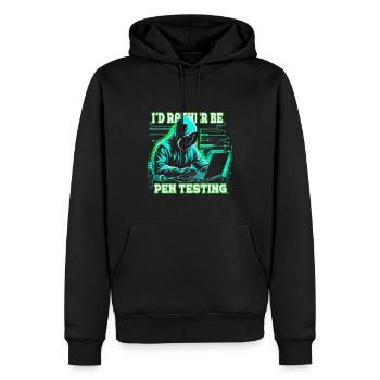 Penetrationstester Je préfère faire des tests d’intrusion - Sweat à capuche Premium bio Homme - noir - Devant - Nico (187cm)