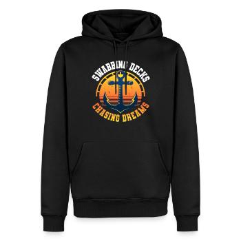Deckhand Deckhelpers Swabbing Decks - Men’s Premium Organic Hoodie - black - Front - Nico (187cm)