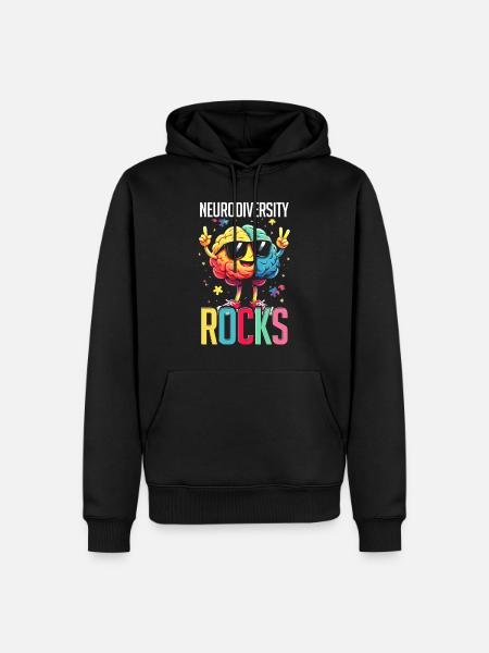 Autistisk Autistisk Autisme Neurodiversitet rocker - Herre Premium økologisk hoodie - sort