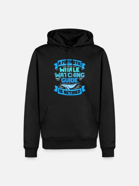Walbeobachtung Fintastic Whale Watching Guide - Männer Premium Bio Hoodie - Schwarz