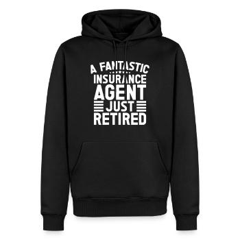 Costume d’agent d’assurance Medicare tout juste retraité - Sweat à capuche Premium bio Homme - noir - Devant - Nico (187cm)