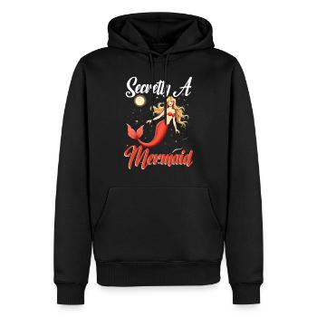 Sirène Sirène Secrètement Une Sirène - Sweat à capuche Premium bio Homme - noir - Devant - Nico (187cm)