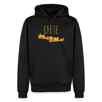 crete - Sweat à capuche Premium bio Homme - noir - Devant - Nico (187cm)