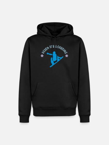 snowboard - Sweat à capuche Premium bio Homme - noir