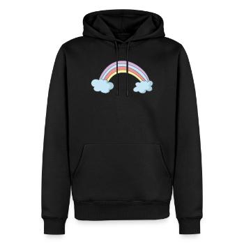rainbow - Men’s Premium Organic Hoodie - black - Front - Nico (187cm)