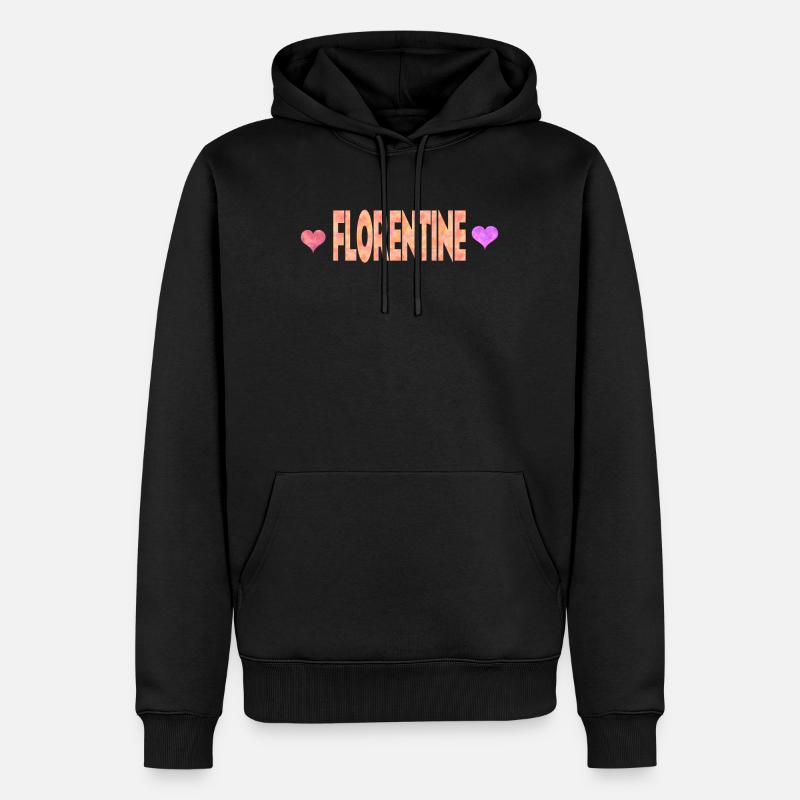 florentin - Sweat à capuche Premium bio Homme - noir