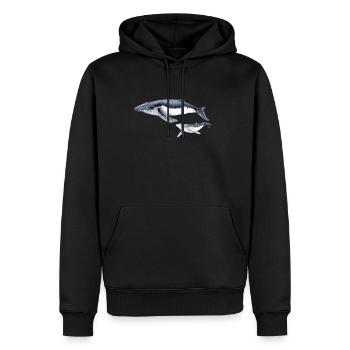 baleine à bosse - baleine à la baleine à bosse Bosse - Sweat à capuche Premium bio Homme - noir - Devant - Nico (187cm)
