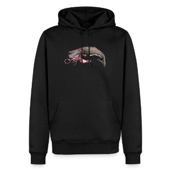 Mit Tintenfisch Pottwal - Pottwal - Cachalot - Männer Premium Bio Hoodie - Schwarz - Vorne - Nico (187cm)