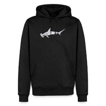 requin Martillon - requin-marteau - Réquin - Sweat à capuche Premium bio Homme - noir - Devant - Nico (187cm)