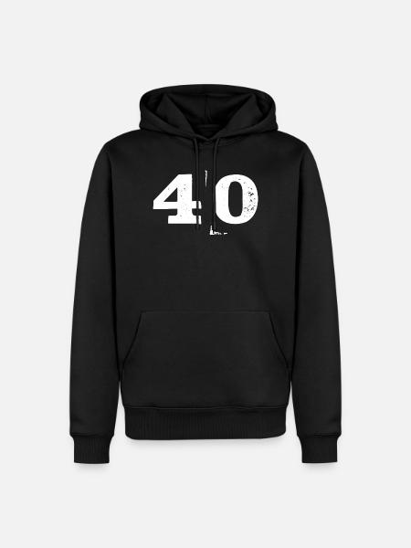 40 birthday round birthday - Men’s Premium Organic Hoodie - black