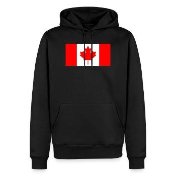Kanada - Männer Premium Bio Hoodie - Schwarz - Vorne - Nico (187cm)