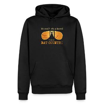 C’est le pays des chauves-souris - peur et dégoût - Sweat à capuche Premium bio Homme - noir - Devant - Nico (187cm)