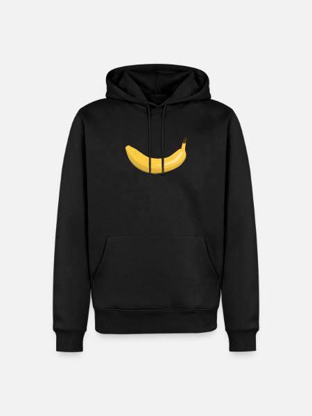 Banana smile - Men’s Premium Organic Hoodie - black