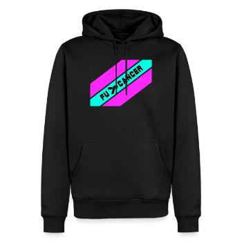 Fu... Cancer / Lutte contre le cancer / Fu.. Cancer - Sweat à capuche Premium bio Homme - noir - Devant - Nico (187cm)