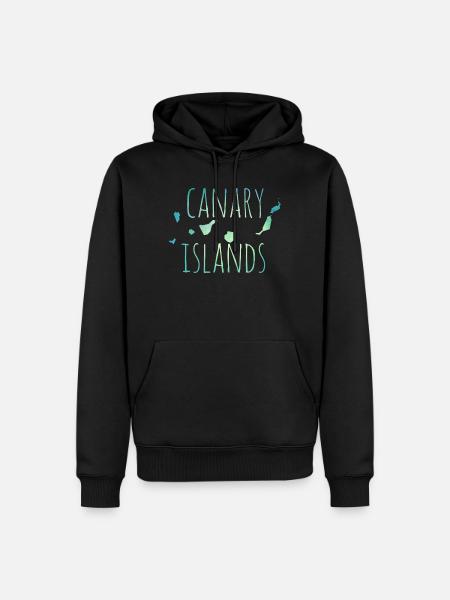 Canary Islands - Männer Premium Bio Hoodie - Schwarz
