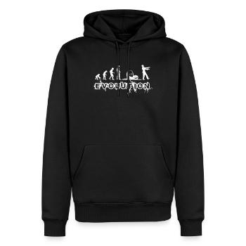 EVOLUTION ZOMBIE - Sweat à capuche Premium bio Homme - noir - Devant - Nico (187cm)