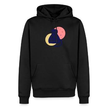 Mein Bester Freund die Katze - Männer Premium Bio Hoodie - Schwarz - Vorne - Nico (187cm)