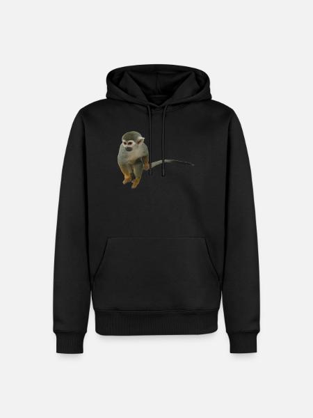 Affe - Männer Premium Bio Hoodie - Schwarz
